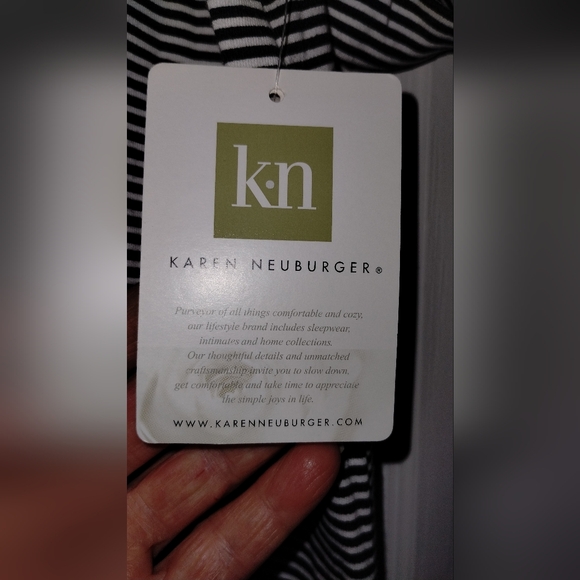 Karen Neuburger Black and White Striped Gown - Picture 5 of 6